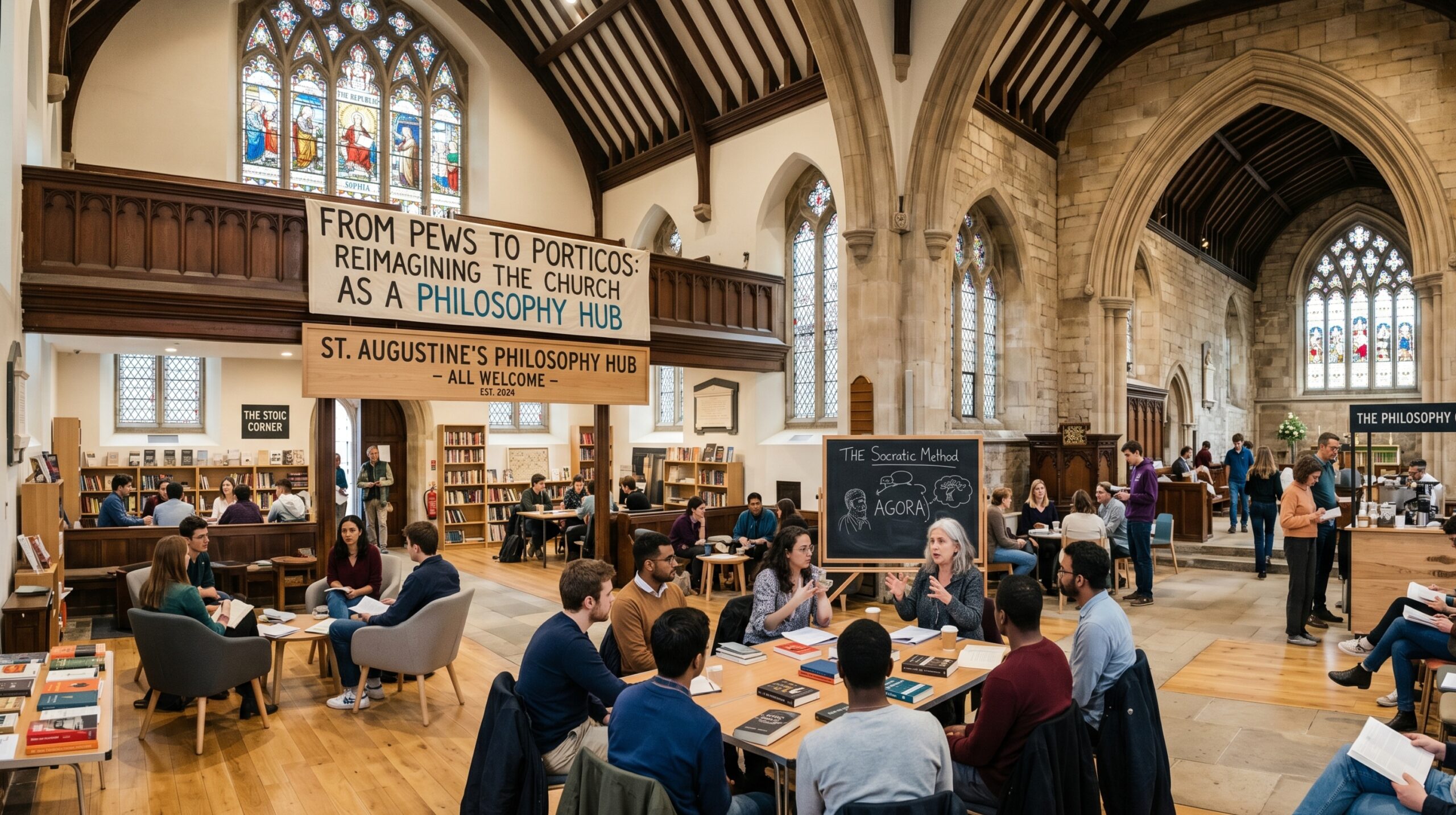 From Pews to Porticos: Reimagining the Church as a Philosophy Hub