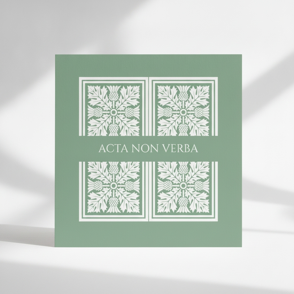 ACTA NON VERBA Luxury Roman Art Card