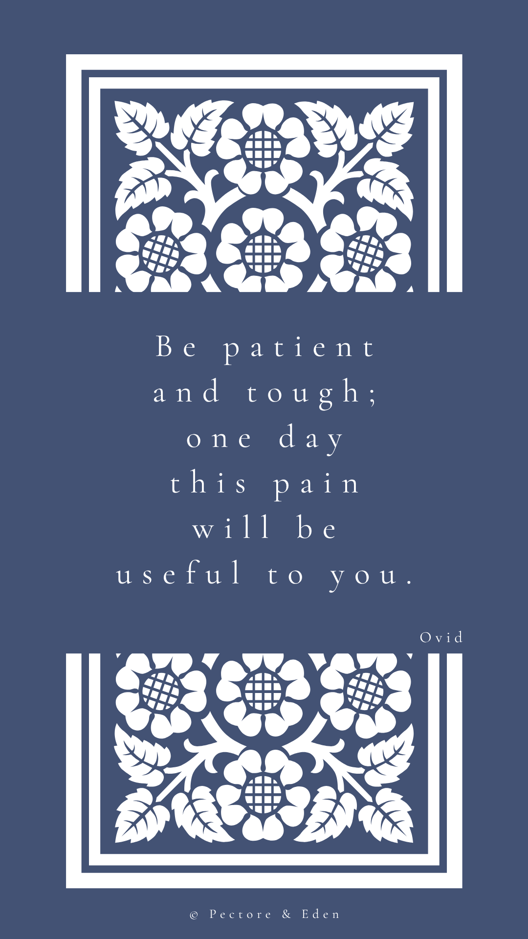 Stoic Resilience Smartphone Wallpaper — Slate Blue