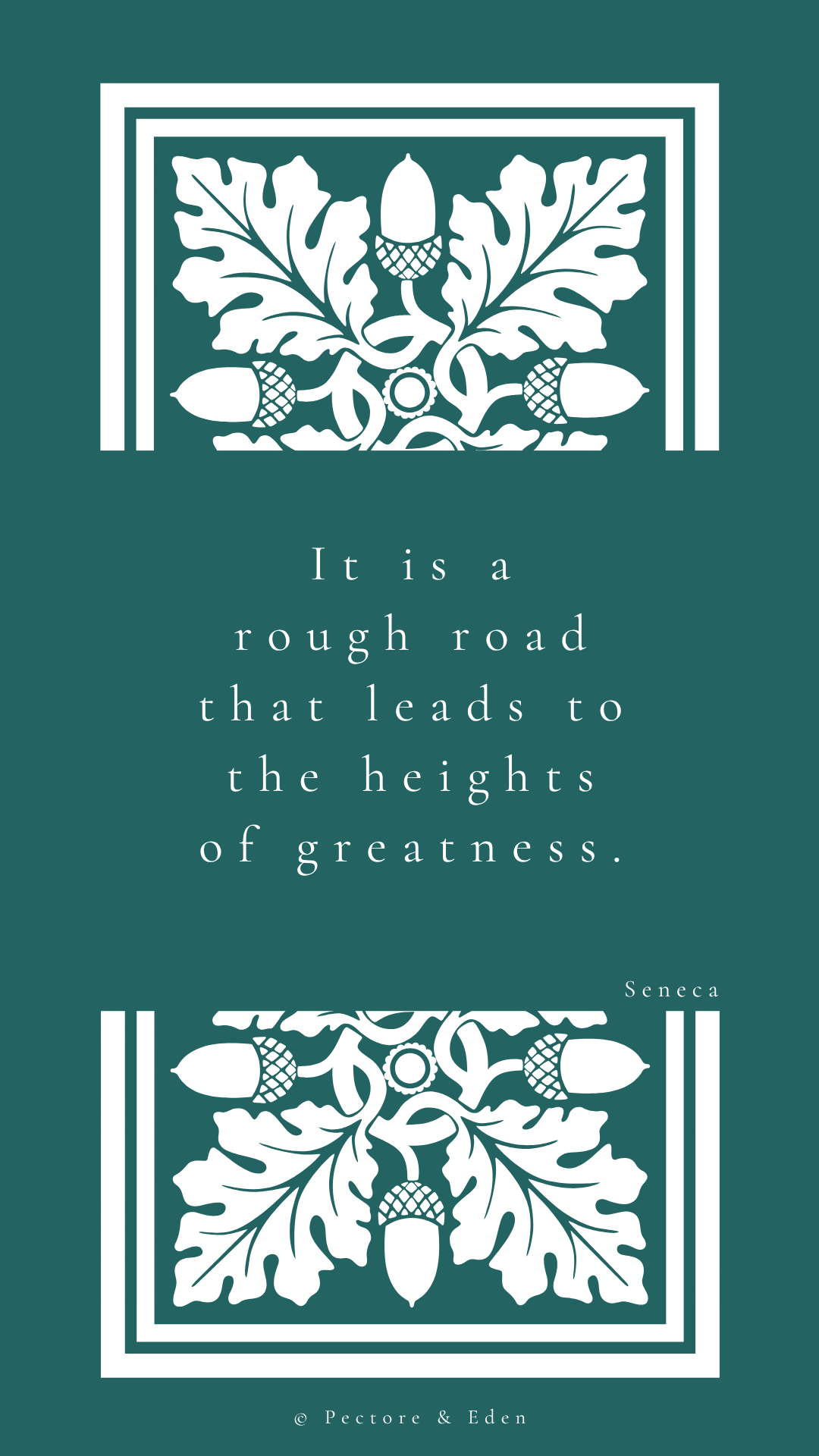 Stoic Resilience Smartphone Wallpaper — Teal