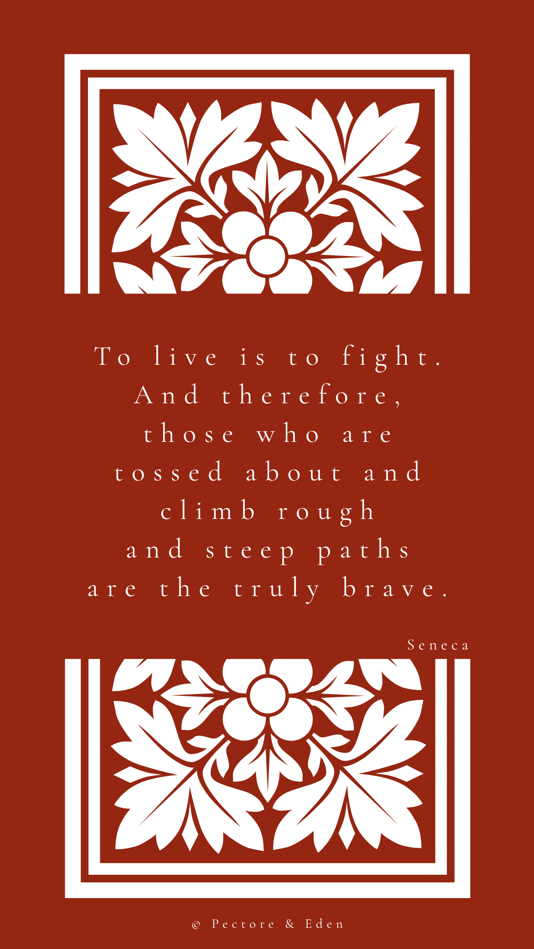 Stoic Resilience Smartphone Wallpaper — Terracotta