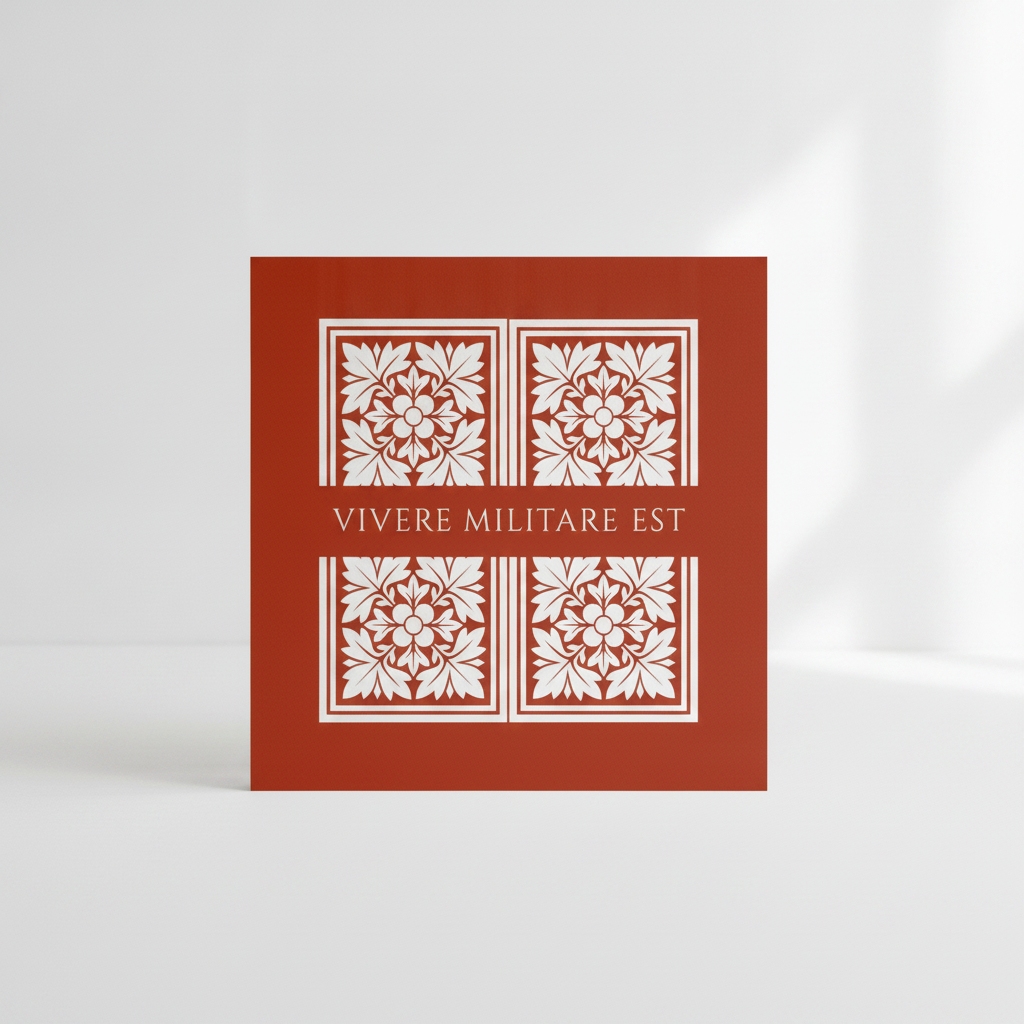 VIVERE MILITARE EST Luxury Roman Art Card