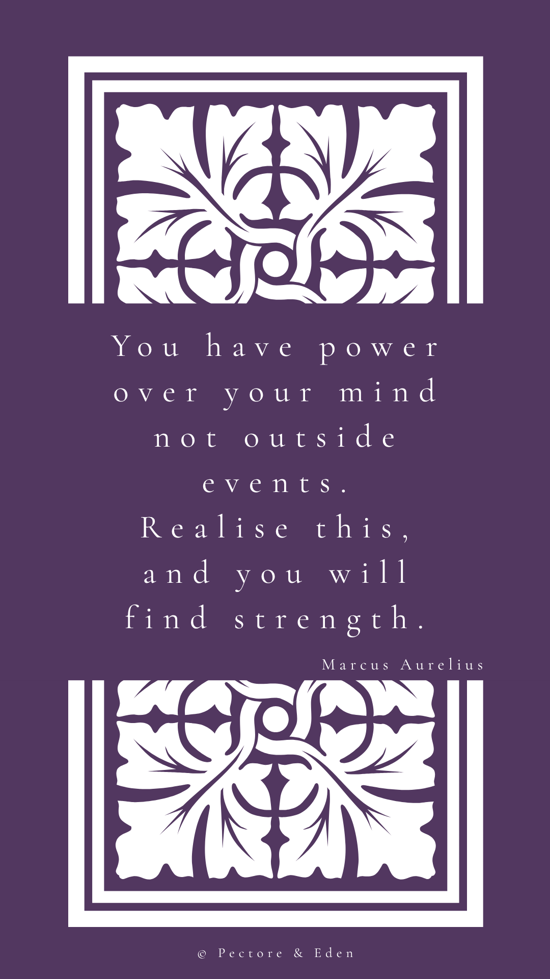 Stoic Resilience Smartphone Wallpaper — Purple