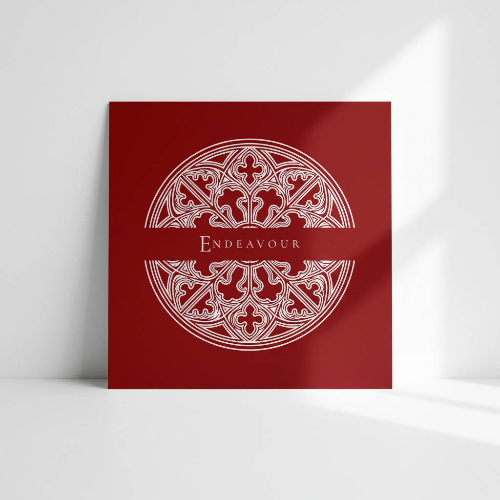 ENDEAVOUR Gothic Art Card | Cardinal Red